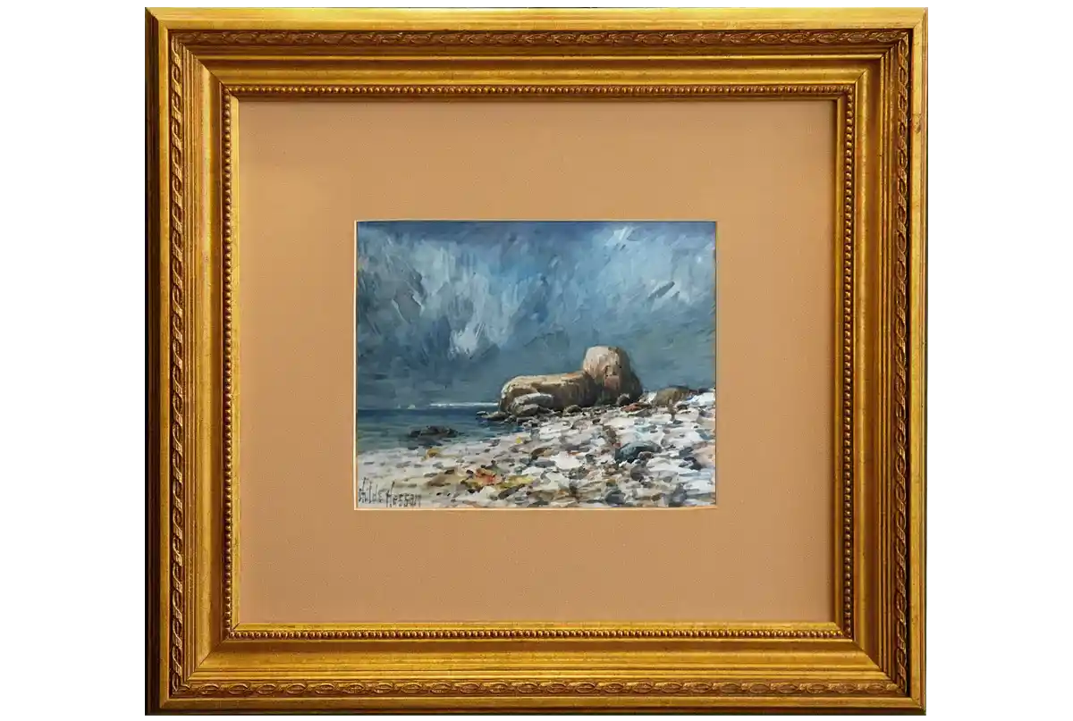 painting- Beach by Childe Hassam