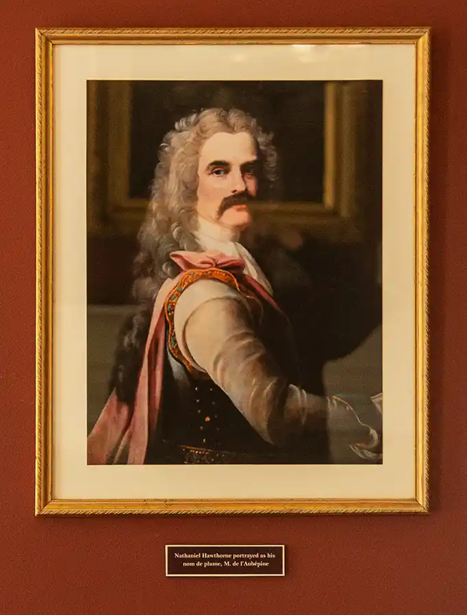 Portrait of Nathaniel Hawthorn dressed in period costume