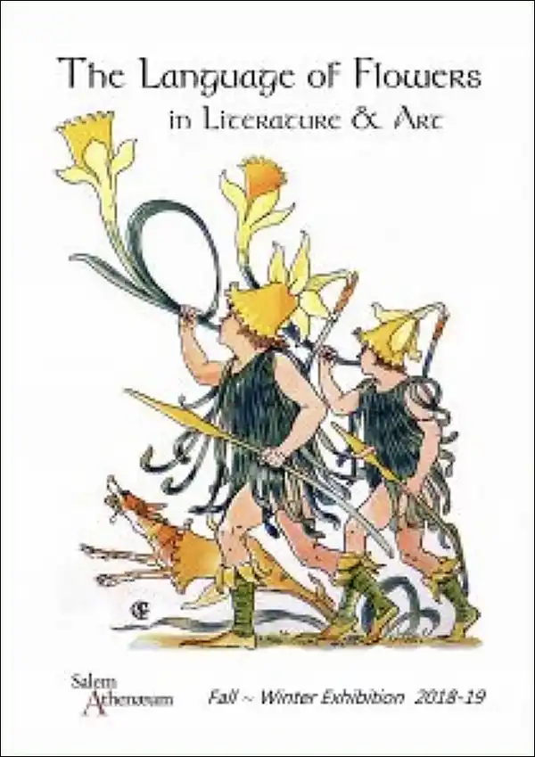 An art nouveau illustration of elves and flowers